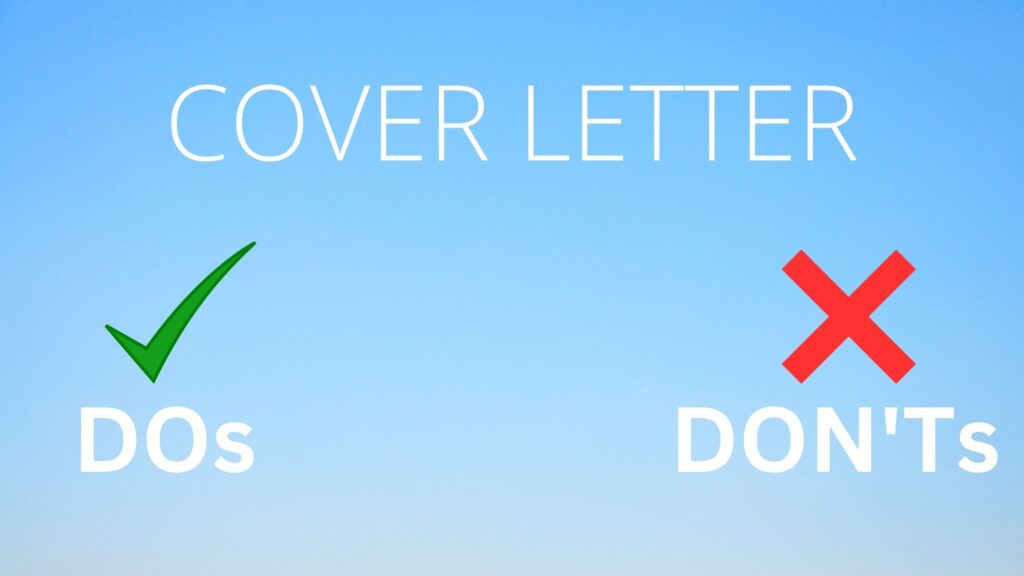 infographic of dos and donts cover letter