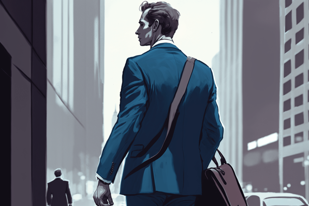 a digital illustration of a job seeker standing on a road depicts in search of most in demand jobs